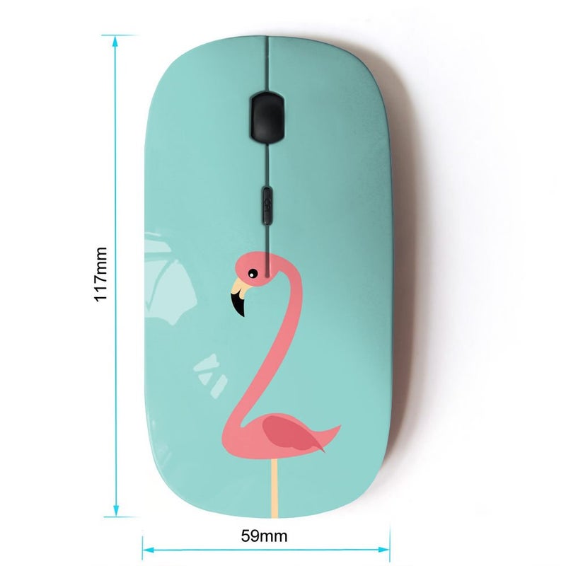 KOOLmouse [ Optical 2.4G Wireless Mouse [ Flamingo Teal Pink Bird Florida Miami ] - Image 2